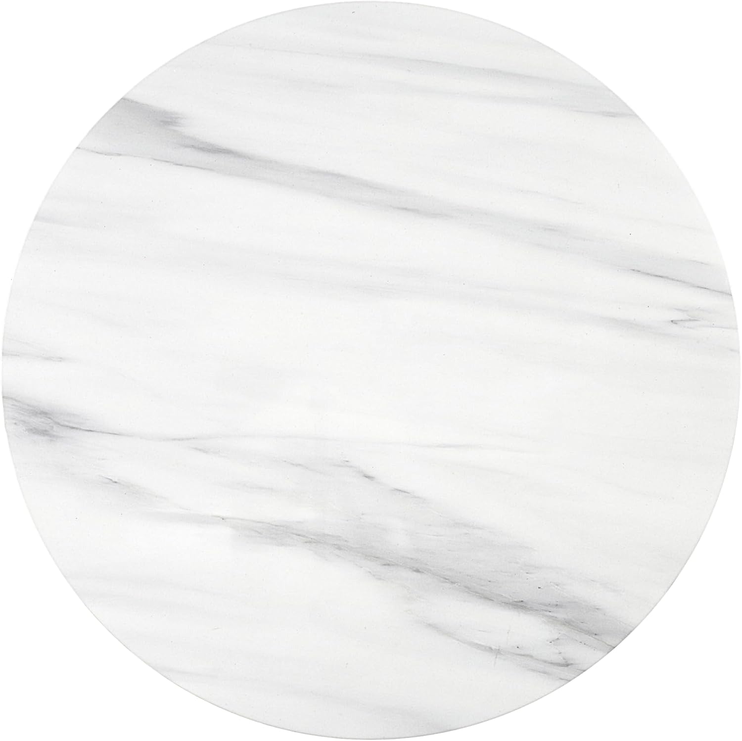 Engineering Marble White High Gloss End Table