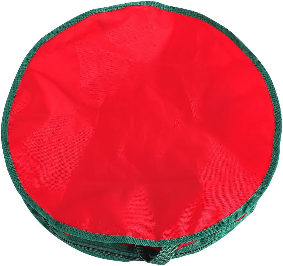 TITA-DONG 1Pcs Christmas Wreath Storage Bag,Portable Artificial Wreaths Organizer Container with Dual Zippered Transparent Window & Handles 20 Inch (16inch/1pcs)