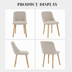 GarveeHome Dining Chairs Set of 2,Modern Upholstered Kitchen Chairs with Ergonomic Back Support,300lbs Capacity Dining Chairs with Oak Legs for Dining Room Home Restaurant