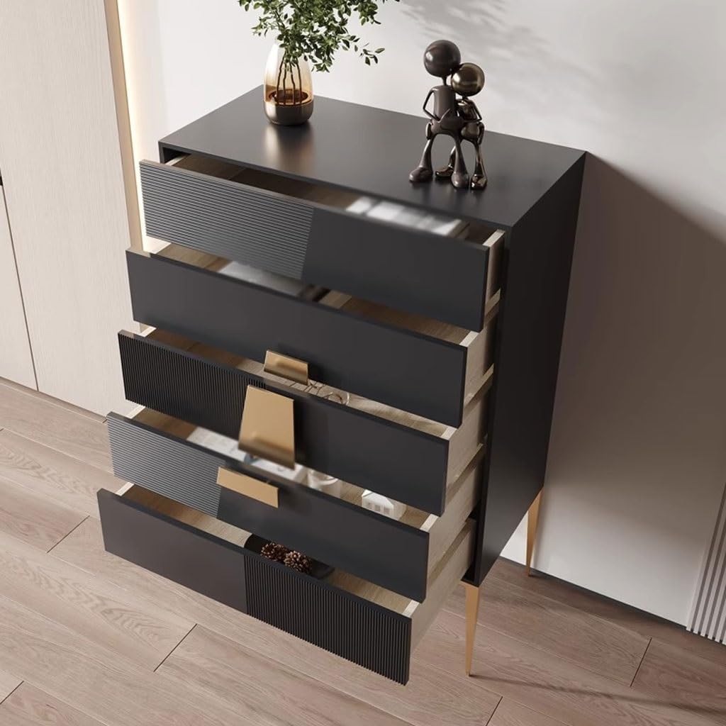 Entryway Cabinet Modern Simple Sideboard Light Luxury Large Capacity Storage Cabinet Living Room Tall Solid Wood Drawer Storage Cabinet Sideboard Storage Cabinet(B)