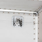 Baxton Studio Serge 13.98-inch High Storage Trunk, Silver