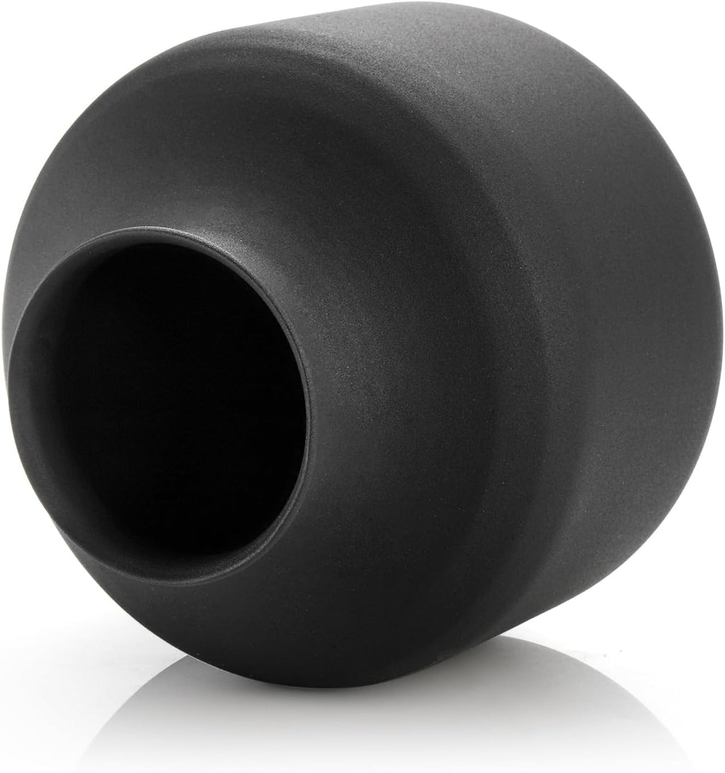 Goaste Metal Matte Flower Vase, Small Black Vases for Flower, 6.5 Inch Tall Iron Frosted Flower Arranging Vase for Table Centerpiece, Home, Shelf, Office, Garden Decor, Black
