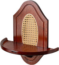 Wall Hanging God Shelf, Bamboo Prayer Offering Table, Chinese Personal Shrine Stand with Storage, for Living Room, Bedroom, Office(Rosewood Color,17.7 * 8.3 * 15.7in)