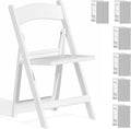60 Pack Resin Folding Chairs with Cushion - White Folding Chairs, Lightweight Plastic Chairs, Comfortable Foldable Chairs for Wedding, Party, Home, Event, Indoor/Outdoor Use, 600lbs Capacity