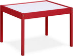 Olive & Opie Gibson 3-Piece Dry Erase Kids Table & Chair Set, Red
