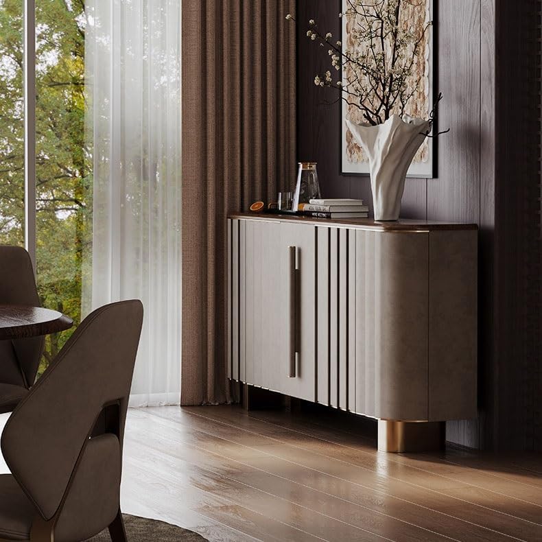 Entryway Cabinet Black Walnut Dining Side Home Wall Restaurant Modern Porch Decoration Cabinet Hotel Corridor Storage Rack Sideboard Storage Cabinet(160x40x90cm)