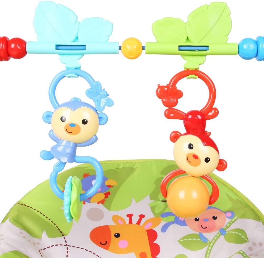Baby Chair Detachable Soft Baby Rocking Chair Cradle with Two Toys
