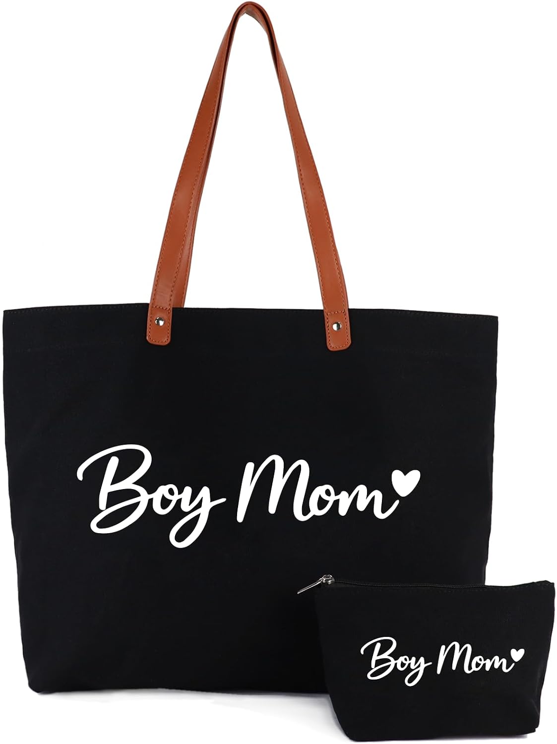 Lamyba New Mom Gifts, Mama Bag Tote with Makeup Bag, Cool Gifts for Mom to be/Expecting Mom