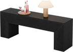Tribesigns Dining Bench, Farmhouse Wooden Entryway Bench, Entry 47" Long Bench for Living Dining Room, Hallway and Bedroom, Easy Assembly, Black