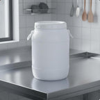 Large Capacity Container Designed for Easy Filling HDPE Material Secure Multiuse Storage Drum Suitable for Kitchens Water Management Bulk Ingredient Storage, Blue, 60L