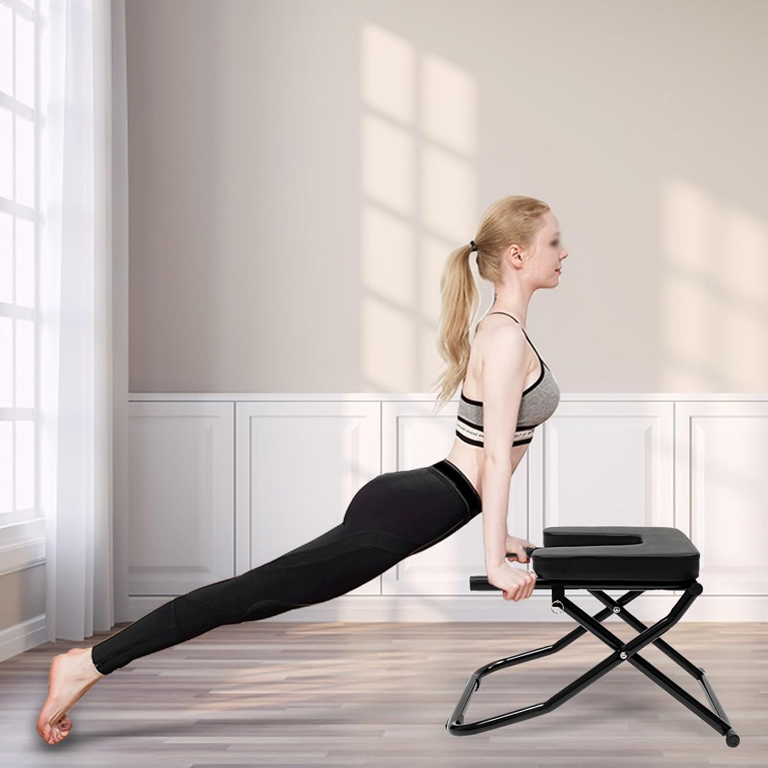 AngelcityCC Yoga Headstand Bench Stand Yoga Chair for Family Gym Relieve Fatigue Build Up Body, Strength Training Inversion Equipment for Relaxation and Strength