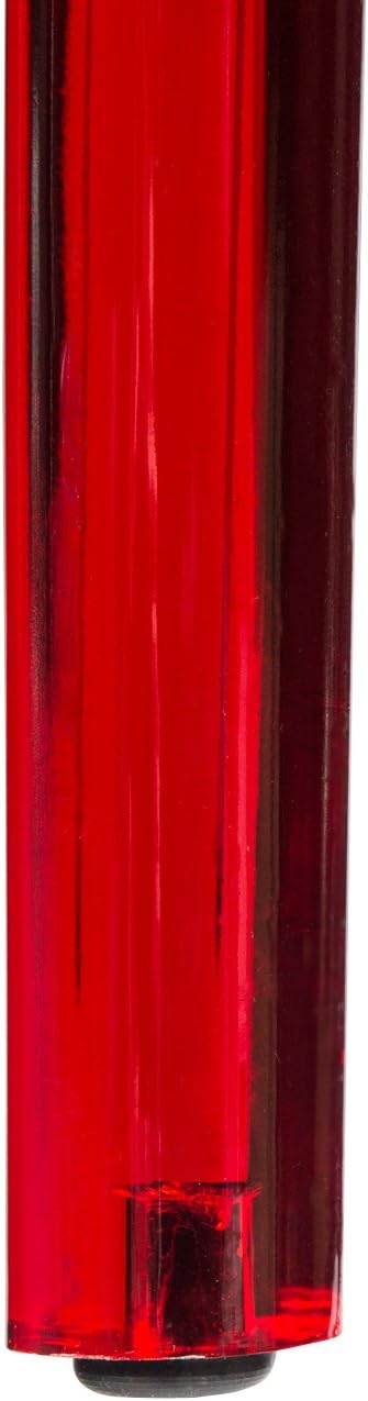 LeisureMod Murray Modern Plastic Dining Chair (Set of 4), Transparent Red
