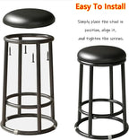 22in, 26in, 30in, Bar Stools, Round Counter Stools, Commercial Chair, Office Desk Guest Chair, Easy Assembly, for Bar, Kitchen, Dining Room(Yellow,55cm/22in)