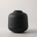 Black Ceramic Vase for Flowers, 6 Inch Flower Vases Home Decor, Black Boho Vases for Pampas Grass, Vase for Centerpieces Living Room Table Entryway Shelf