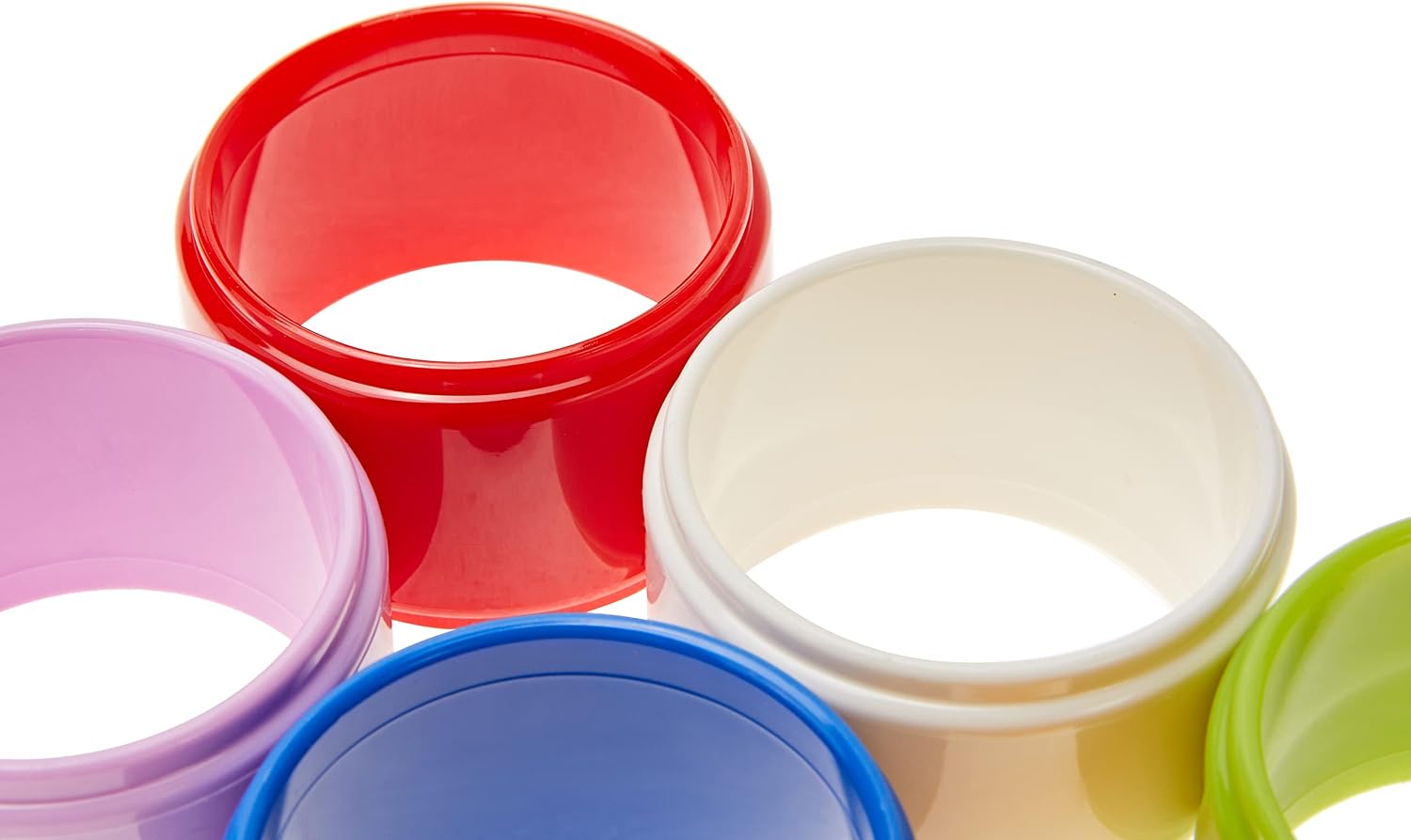 6 Napkin Rings by COSMOPLAST