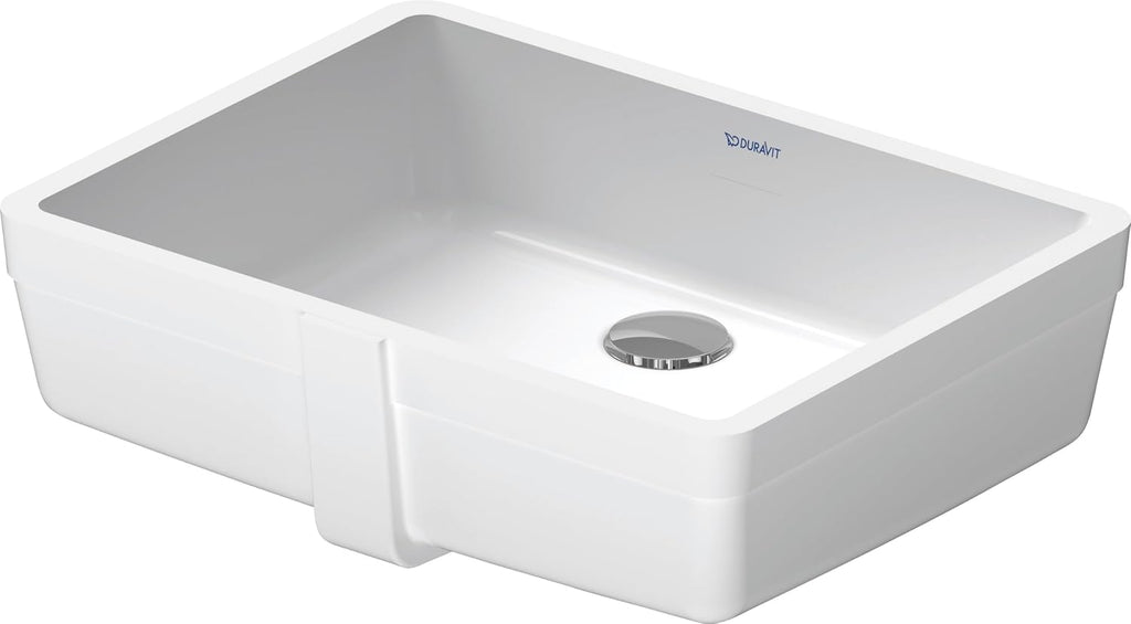Duravit 0330430017 Vero 18-1/4" Rectangular Ceramic Undermount Bathroom Sink with Overflow
