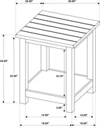Castleton Distressed Brown Wood End Table with Shelf