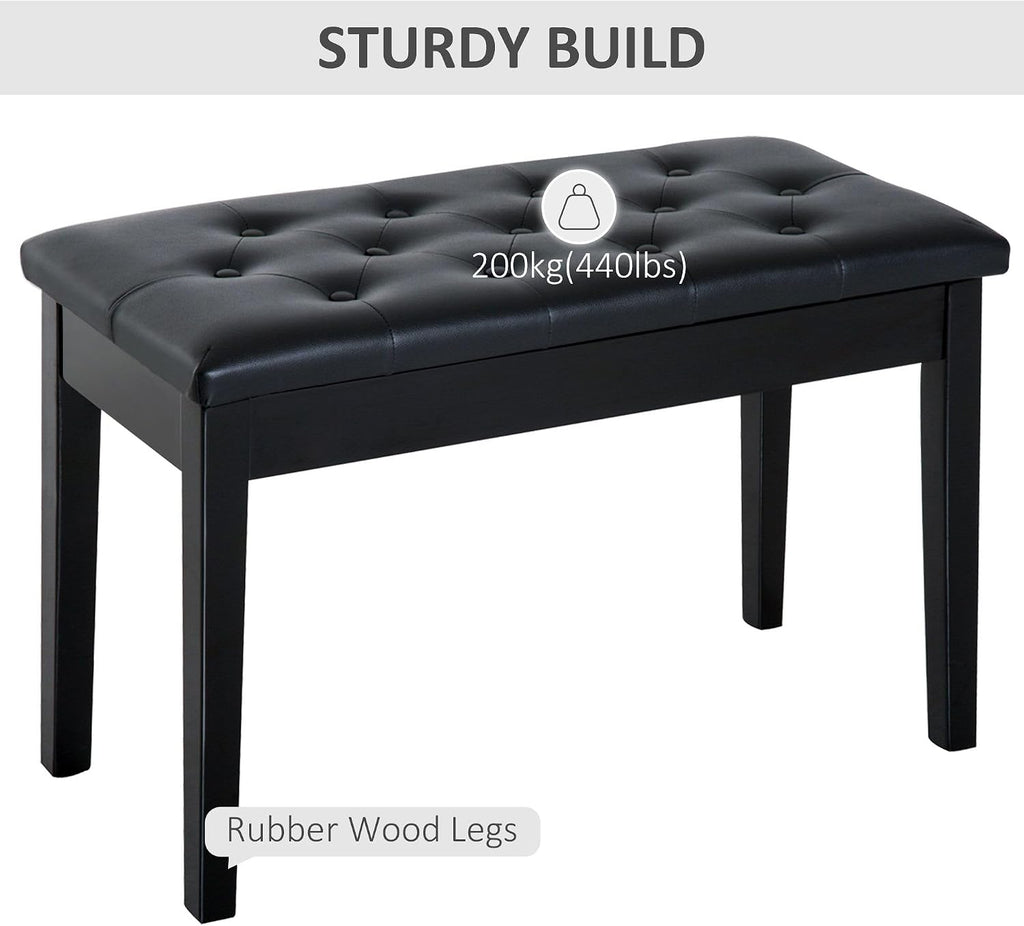 Traditional Country Style Piano Bench for 1-2 People