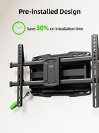 USX MOUNT Full Motion TV Wall Mount for 42-97 Inch TVs up to 150lbs, Swivel and Tilt Wall Mount TV Barcket with Extension, Max VESA 600x400mm & 16" Wood Studs，Fit Most 75 85 86 90 95 inch TVs