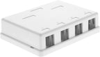 Networx® 4-Port Ethernet Keystone Jack Surface Mount Box, Unloaded, White