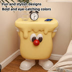 Modern Creative Resin Side Table, Cute Simple Bedside Table for Small Space, Multifunctional Small End Table Suitable for Bedroom, Living Room, Balcony