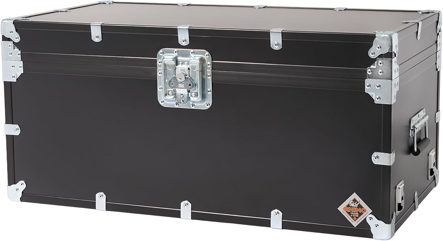 Rhino Trunk & Case XL Indestructo Travel Trunk Luggage With Wheels - 35"x19"x16" Heavy-Duty USA Made Road Case, Strong Flight Cases, ATA Case Style Footlocker, or Secure College Dorm Storage Chest