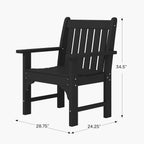 WestinTrends Malibu Outdoor Patio HDPE Adirondack Dining Arm Chair, Lime