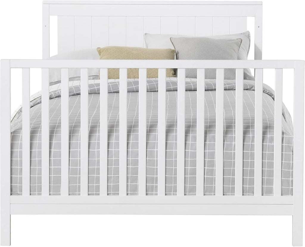 Oxford Baby Lazio Full-Size Bed Conversion Kit, Snow White, GreenGuard Gold Certified
