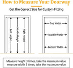 PVC Accordion Door with Acrylic Panels for Room Divider(WxH 36x80in/91.4x203in)