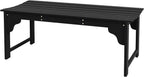 Wooden Garden Bench, Slatted Porch Bench with Curved Seat, Black Outdoor Park Bench for Front Porch Patio Backyard Entryway Seating Area Lawn Furniture Accent Piece