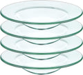 Replacement Glass Dish for Oil Burner and Wax Melt Burner, Round Glass Tray for Aromatherapy Lamp and Tart Warmer 12cm (4Pcs, 4.5")