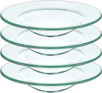 Replacement Glass Dish for Oil Burner and Wax Melt Burner, Round Glass Tray for Aromatherapy Lamp and Tart Warmer 12cm (4Pcs, 4.5")