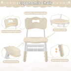 DOREROOM Adjustable Toddler 2 Chairs Set, 3 Level Adjustable Children’s Chair for Age2-8, Durable and Lightweight, Maximum Load-Bearing 180LBS, Plastic Kids Chairs for Classroom/Daycare/Home