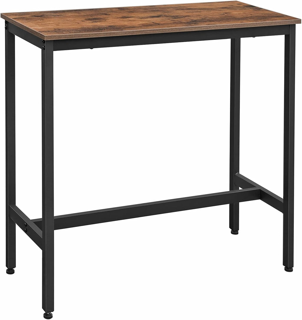 VASAGLE Bar Table with Sturdy Metal Frame, Easy Assembly, Industrial Design & Bar Table, Narrow Long Bar Table, Kitchen Dining Table, High Pub Table