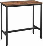 VASAGLE Bar Table with Sturdy Metal Frame, Easy Assembly, Industrial Design & Bar Table, Narrow Long Bar Table, Kitchen Dining Table, High Pub Table