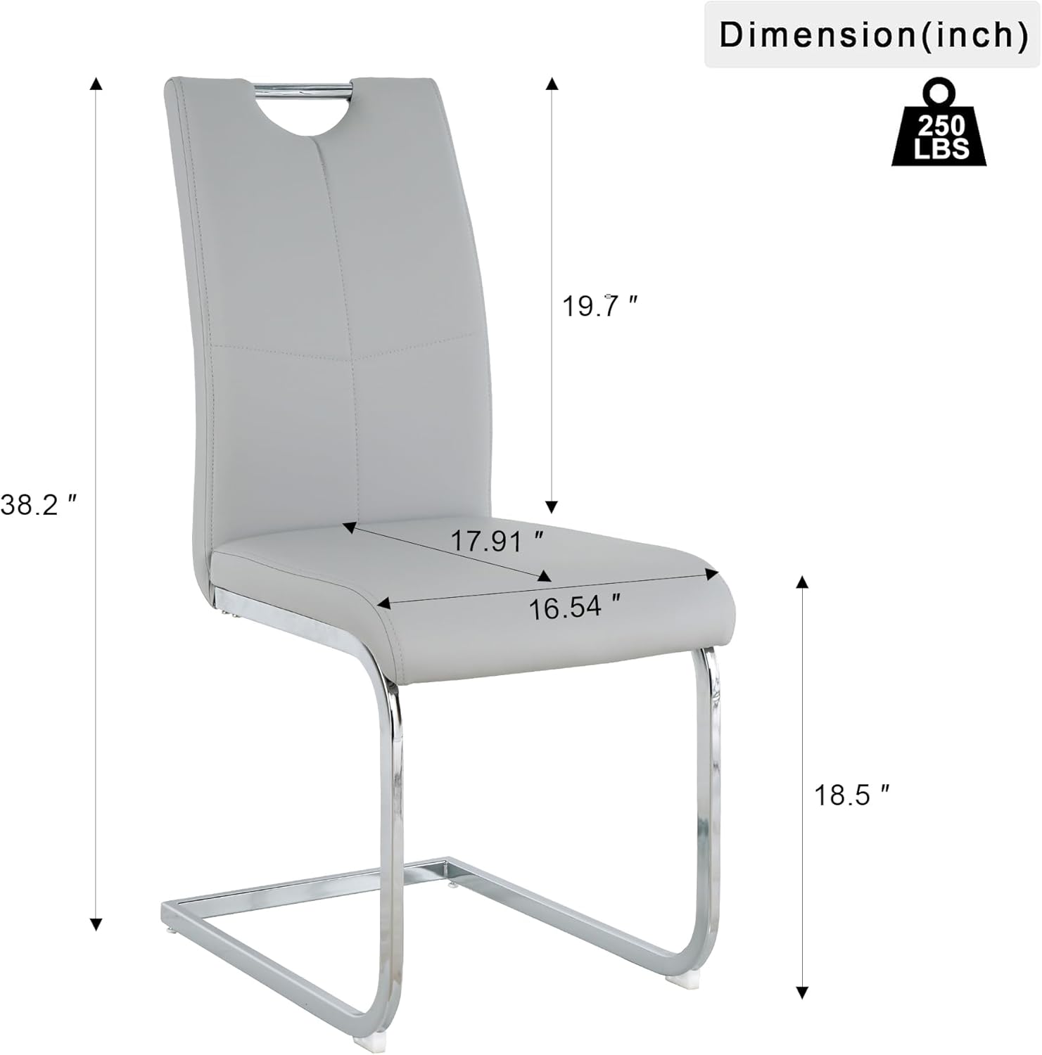 HomVent 3Pcs Square Glass Dining Table Set for 2 with 2 Grey Leather Chair | 36''Silver Glass Dining Room Table Set Kitchen Table Chair Set of 2,Dinner Table Dining Set with Glass Top for Home Kitchen