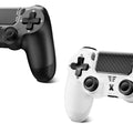 Puiseno Wireless Controller for PS-4, Dual Vibration Game Joystick/Motion Sensing/Touchpad/Speaker/3.5mm Audio Jack Headphone, Upgraded Six-Axis Sensor, Compatible with PS4/Slim/Pro Console/PC (WHITE+BLACK)