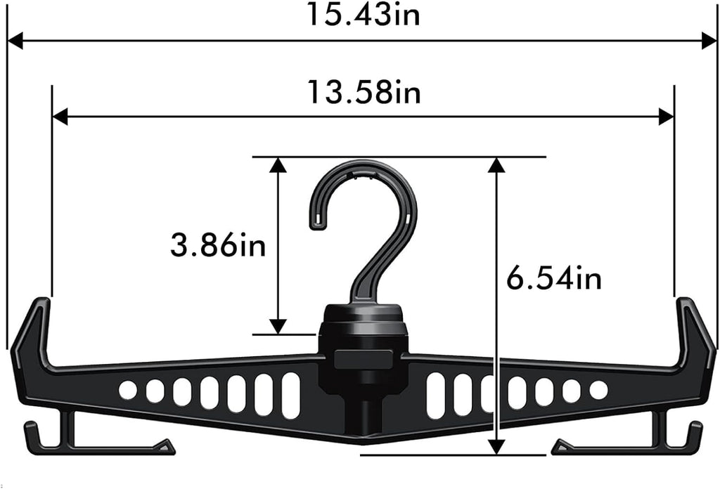 Heavy Duty Hanger for Tactical Gear Vest W/ 360°Rotatable Hook | Multipurpose Standard Plastic Hangers for Body Armor,Police,Military Gear,Scuba Diving, Survival Equipment (2-Pack)