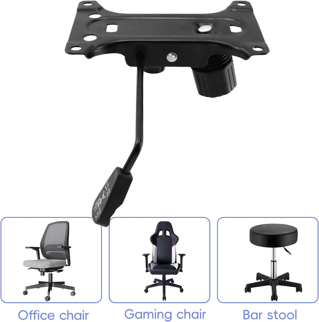 Wealrit Office Chair Tilt Base, Heavy Duty Control Lift Mechanism Black Swivel Base Plate 8.3" x 5.1" Mouting Holes Dimension Office Chair Parts Replacement