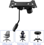 Wealrit Office Chair Tilt Base, Heavy Duty Control Lift Mechanism Black Swivel Base Plate 8.3" x 5.1" Mouting Holes Dimension Office Chair Parts Replacement