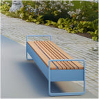 Outdoor Bench, Stainless Steel & Solid Wood Outdoor Bench – Park, Garden & Patio Chair Garden Bench(200cm)