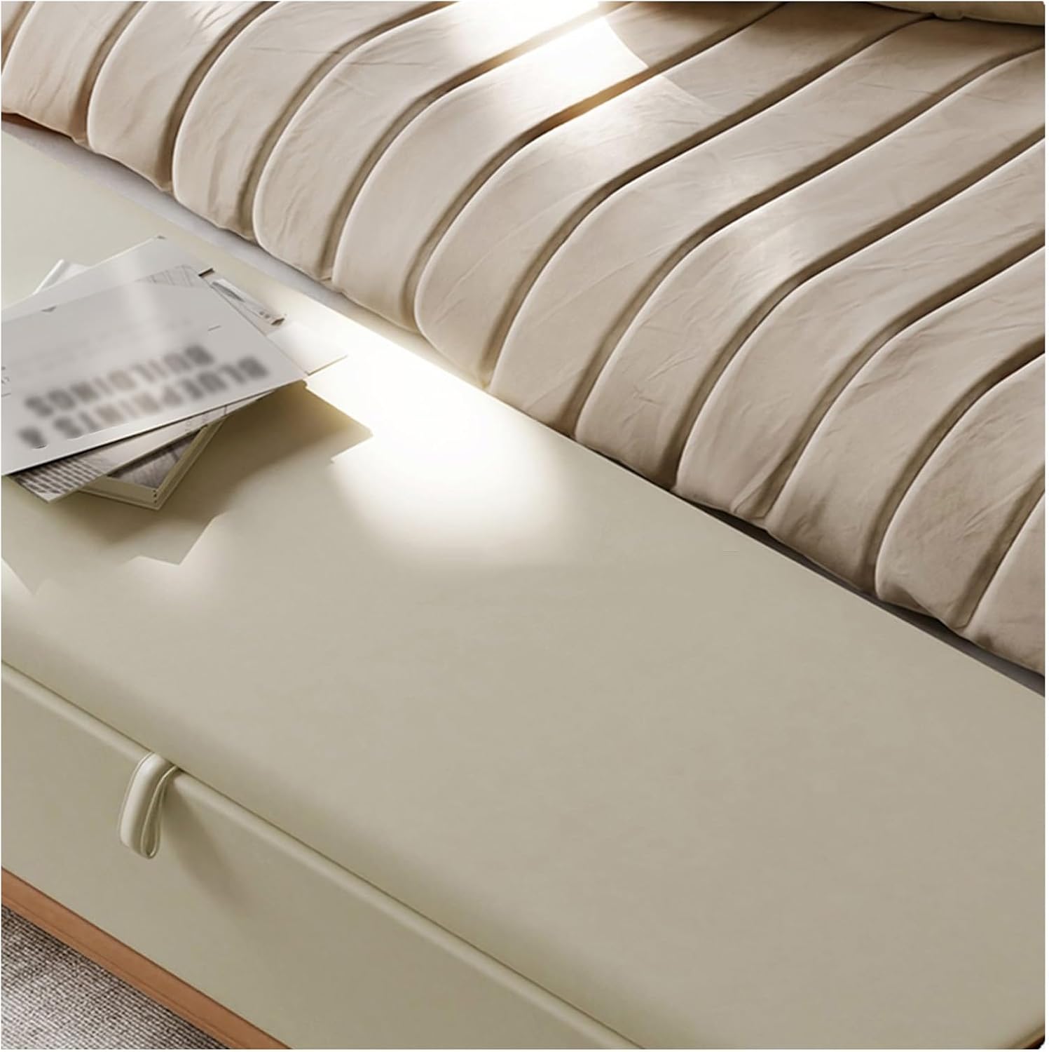 Modern Modern Faux Leather Storage Ottoman Bench with Metal Base,Upholstered Bedroom for End of Bed Luxury Shoe,Footstool for, Living Room, Entryway Entryway(Gris,150 * 45 * 43cm)