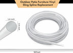 50 FT Vinyl 1/4" Sling Spline for Sling Chair Spline Repair Outdoor Patio Furniture Replacement Awning & Sling Chair Spline Cording Sling Chair Spline Replacement