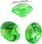 Honbay 100PCS 20mm Acrylic Faux Diamond Crystal Treasure Gems for Table Scatters, Vase Fillers, Event, Wedding, Bridal Shower, Birthday Decoration Favor, Arts & Crafts and More (Green)