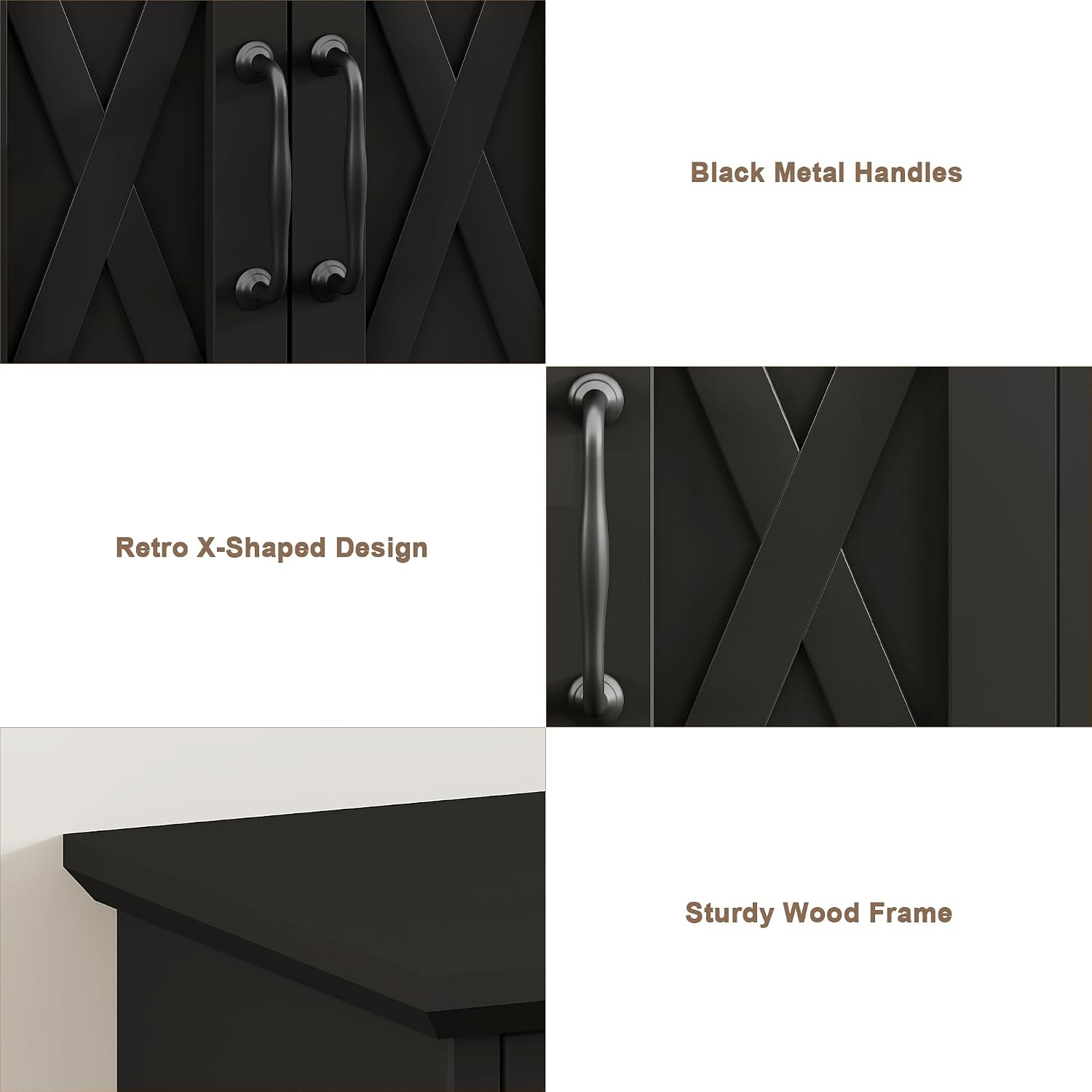 ChooChoo Farmhouse Medicine Cabinet, Bathroom Wall Cabinet with Adjustable Shelf, Towel Bar, 3 Hooks, Over The Toilet Storage Cabinet for Bathroom, Kitchen, Black