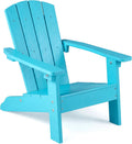 Giantex Kids Adirondack Chair, All-Weather HIPS Children's Outdoor Chair w/Ergonomic Design, Toddler Lawn Chairs for Age 3-8, Kids Beach Chair for Garden Patio Backyard (1,Turquoise)