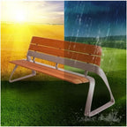 Benches, Modern Outdoor Benches, Patio Park with Backrests, Sturdy Stainless Steel, Leisure Chairs for Porch Garden Poolside Lawn(120 * 60 * 78)