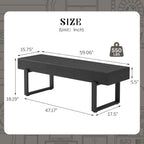 59" Wood Bench for Bedroom End of Bed, Farmhouse Indoor Kitchen Table Benches,Versatile Modern Shoe Bench for Entryway, Black