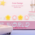 GeekShare Cute Silicone Joy Con Thumb Grip Caps, Joystick Cover Compatible with Switch/OLED/Switch Lite,4PCS - Cream Heart