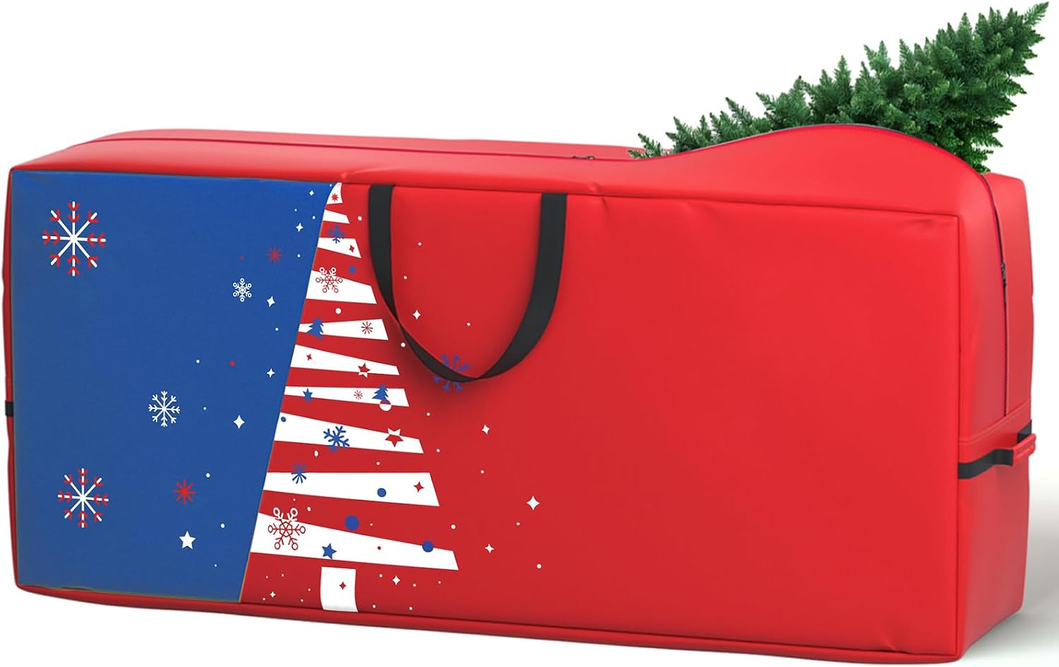 Extra Large Heavy Duty Storage Bag, Waterproof 600D Oxford Christmas Tree Storage Bag with Reinforced Handles, Dual Zippers, Moving Bags for Home, College Dorm, Camping, Seasonal Decor -Space Saving